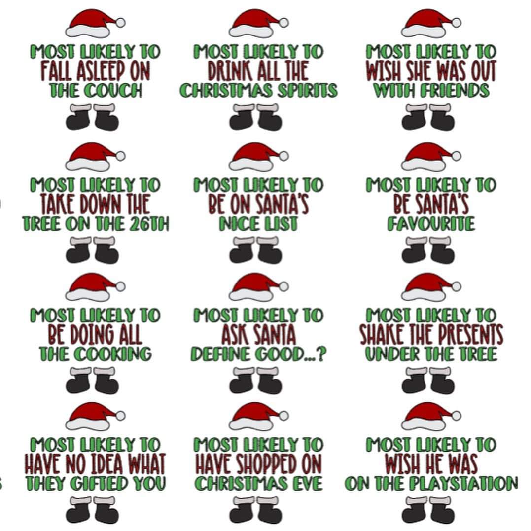 Ark_Arrow_Graze's tweet photo. Hosting a Christmas gathering and want to roast your family or friends?

Complete your table set up with these 'most likley to' tumblers as a funny gift!

$6 per tumbler, pickup in Clyde. https://t.co/9xSTonLBfF
