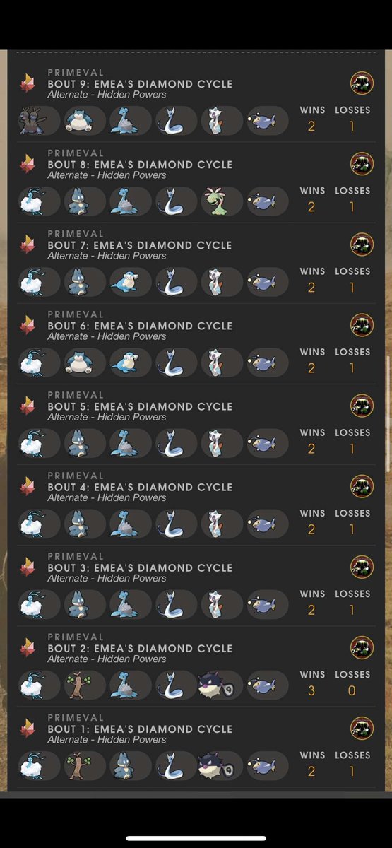 Finished off the 9-0 (19-8) #ArenaFactions Primeval run this cycle! Primeval felt like a really balanced meta that consistently made for close battles. Lanturn was my MVP. Now looking forward to a new challenge in Emerald 💪💪💪
#battlers