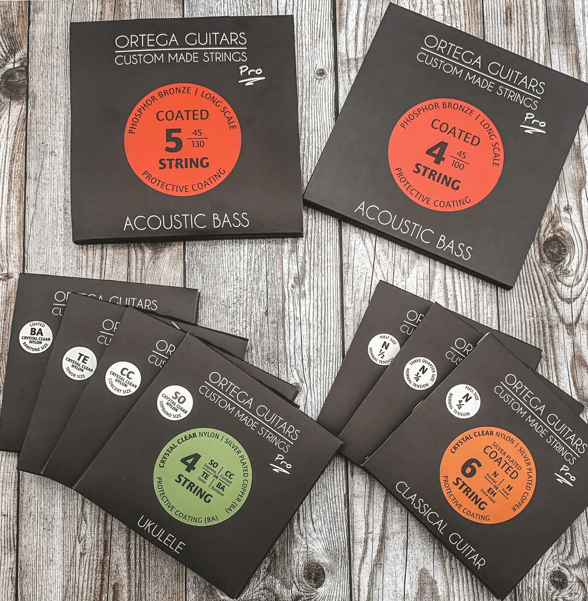 Find the perfect set of strings for your classical #guitar, #ukulele, guitarlele &amp; mini | travel guitar, acoustic #bass, #banjo or #mandolin. 
More info - buff.ly/3I2jTAt 

#ortegaguitars