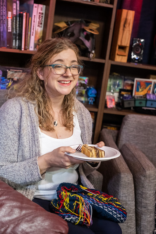 DesertBus's tweet photo. A new kindness war awakens? and it's Emilys fault for having a birthday? How dare she.

Happy Birthday Emily! Thanks Joe for the amazing dessert! #DB2020 https://t.co/K5LBtxzl6h
