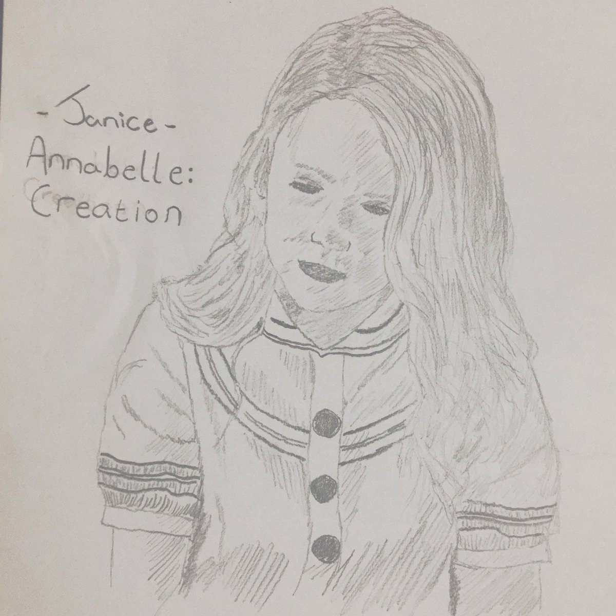 Recently got back into drawing and decided to draw Janice (Talitha Bateman) from Annabelle: Creation. @TTBate @annabellemovie #AnnabelleCreation #TalithaBateman