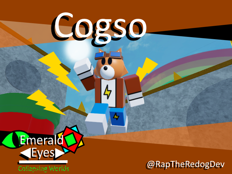 RapTheRedogDev's tweet photo. "So that Corruptocat guy thinks he can turn this world into his own twisted dimension? He's in for a shocking surprise!"
Meet Cogso, the main character of Emerald Eyes! Just keep him away from caffeine...
#RobloxDev #EmeraldEyes #EECW #Cogso https://t.co/FY6H0uVlWM