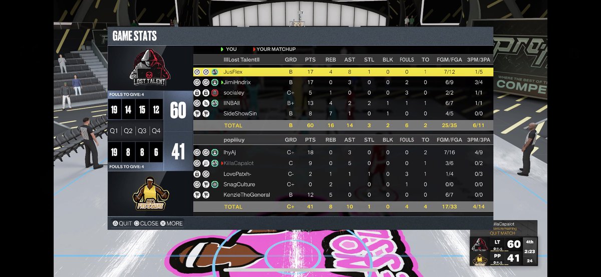 Lost Talent (@losttalent2k) on Twitter photo Ggs to no pressure as we sweep for final 4 of ubl playoffs
Pg @JusFIex
Sg <a href="/JimiHndrix2/">Jimi Hndrix</a>
Lock <a href="/KingHaad_/">π« π</a>
Pf <a href="/NBAFromGA/">.</a>
Center <a href="/Sideshowsin_/">The Side Show</a> Ggs to no pressure as we sweep for final 4 of ubl playoffs
Pg @JusFIex
Sg <a href="/JimiHndrix2/">Jimi Hndrix</a>
Lock <a href="/KingHaad_/">π« π</a>
Pf <a href="/NBAFromGA/">.</a>
Center <a href="/Sideshowsin_/">The Side Show</a>