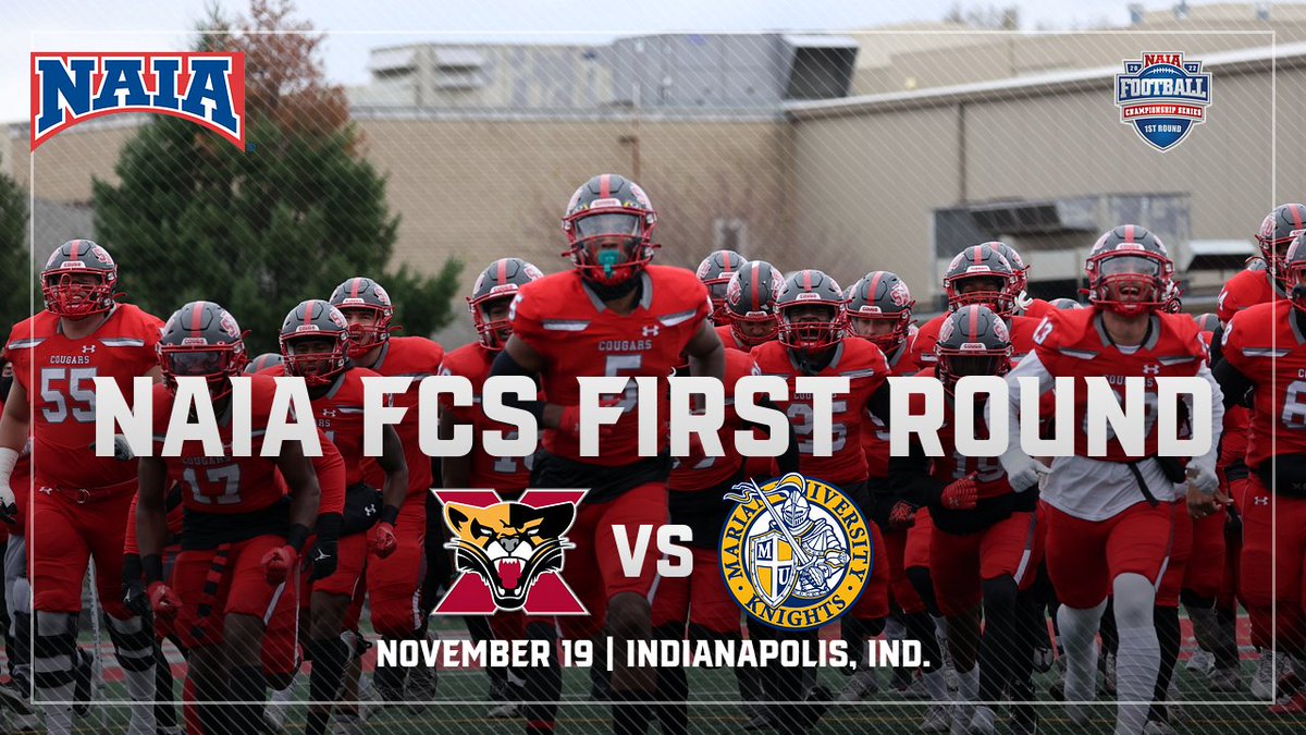 No. 11 seed <a href="/SXUFootball/">SXU Football</a> will take on No. 7 Marian (Ind.) in the <a href="/NAIA/">NAIA</a> FCS First Round next Saturday in Indianapolis, Ind.! #GoCougs🐾🏈 #WeAreSXU #NAIAFootball