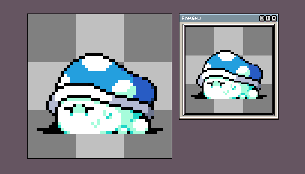 Riesco_144's tweet photo. RPG OC, Gloomy 🍄❄️
#pixelart #ドット絵 https://t.co/9XYPpgYein