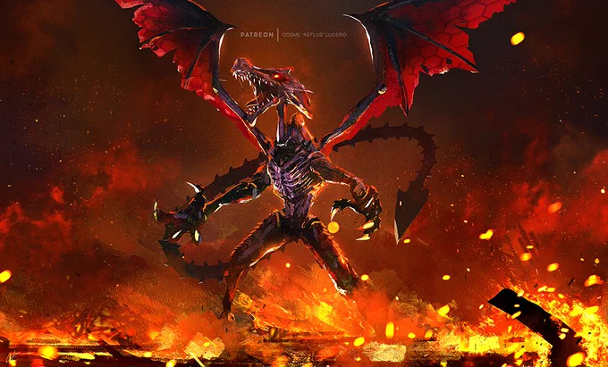Urgent QuestThe Cunning God of Death, Ridley! We must the defend the village against the space pirates! 