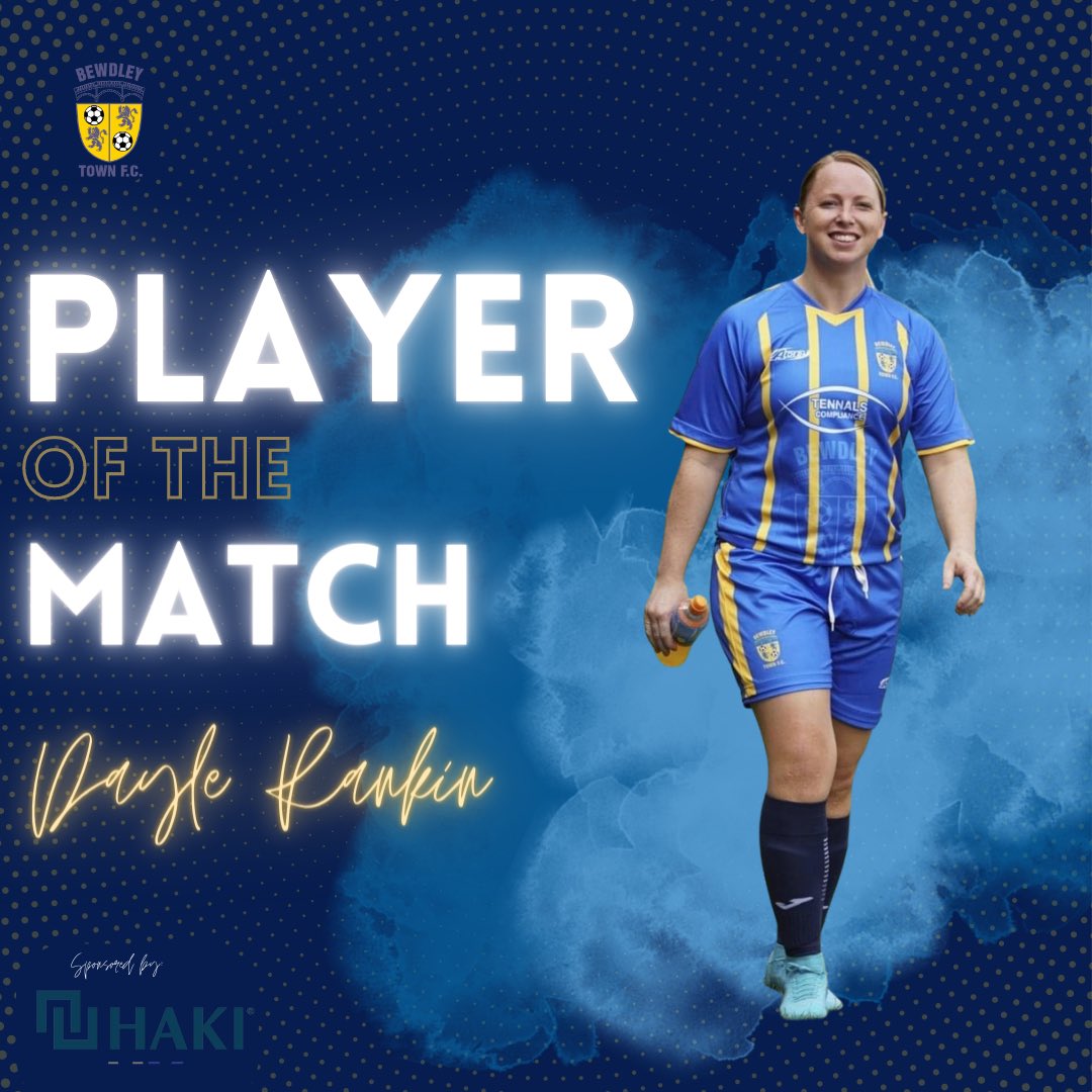 BewdleyTownLFC's tweet photo. 👏 ℙ𝕝𝕒𝕪𝕖𝕣 𝕠𝕗 𝕥𝕙𝕖 𝕞𝕒𝕥𝕔𝕙

With her perfectly timed tackles, composure on the ball and top quality defending, this weeks POTM has to go to Dayle! Massive well done!

🤝 @HAKIscaffolding https://t.co/8q9NpWh5Aa