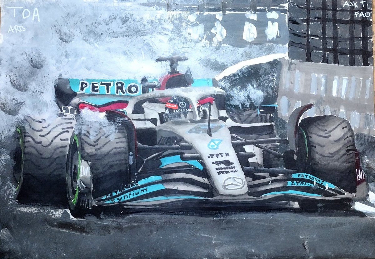 ArtsTda's tweet photo. Here is my drawing of George Russell the race winner of the #BrazilGP #Mercedes #Formula1 #F1:
https://t.co/Rp4HfbLd83! https://t.co/dbGDZpPKf0