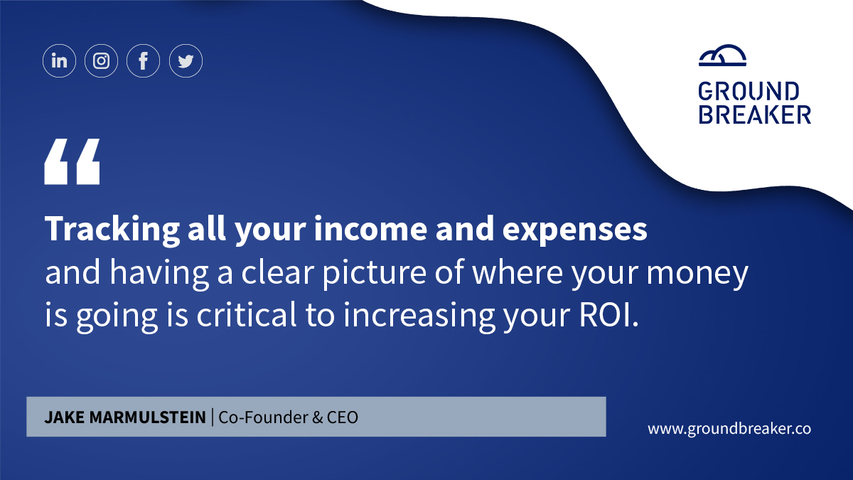 GroundbreakerCo's tweet photo. Properly documenting your income and expenses is key to boosting your ROI.

Reach out now and learn how the Groundbreaker software can help: https://t.co/8nVekk8mCn 

#Groundbreaker #RealEstateInvestment https://t.co/6BasIAVYUx