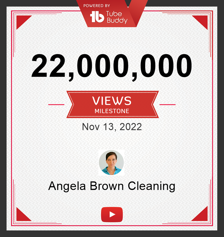 AskAngelaBrown's tweet photo. At @SavvyCleaner we train #professionalhousecleaners and #maids. We are a training company that happens to have a YouTube channel. We are not full-time YouTubers. So when this popped up today, we danced with joy. 22M chances to leave the world a cleaner place. Thanks for watching https://t.co/p5QtUQy6jg