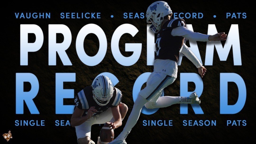 Vaughn Seelicke (@vaughn_seelicke) on Twitter photo Exctied to cap off a great freshmen year by breaking the single season PAT record and tying the single game PAT record! None of this is possible without my amazing team and coaches! Looking forward to 2023! <a href="/TuftsJumbos/">Tufts Jumbos</a> <a href="/CoachCivs/">Jay Civetti 🐘</a> <a href="/Coach_Kenn/">Kenn Jones</a> <a href="/PA_Bruins/">Athletics | Pulaski Academy</a> <a href="/PABruinFootball/">PA Bruin Football</a> Exctied to cap off a great freshmen year by breaking the single season PAT record and tying the single game PAT record! None of this is possible without my amazing team and coaches! Looking forward to 2023! <a href="/TuftsJumbos/">Tufts Jumbos</a> <a href="/CoachCivs/">Jay Civetti 🐘</a> <a href="/Coach_Kenn/">Kenn Jones</a> <a href="/PA_Bruins/">Athletics | Pulaski Academy</a> <a href="/PABruinFootball/">PA Bruin Football</a>