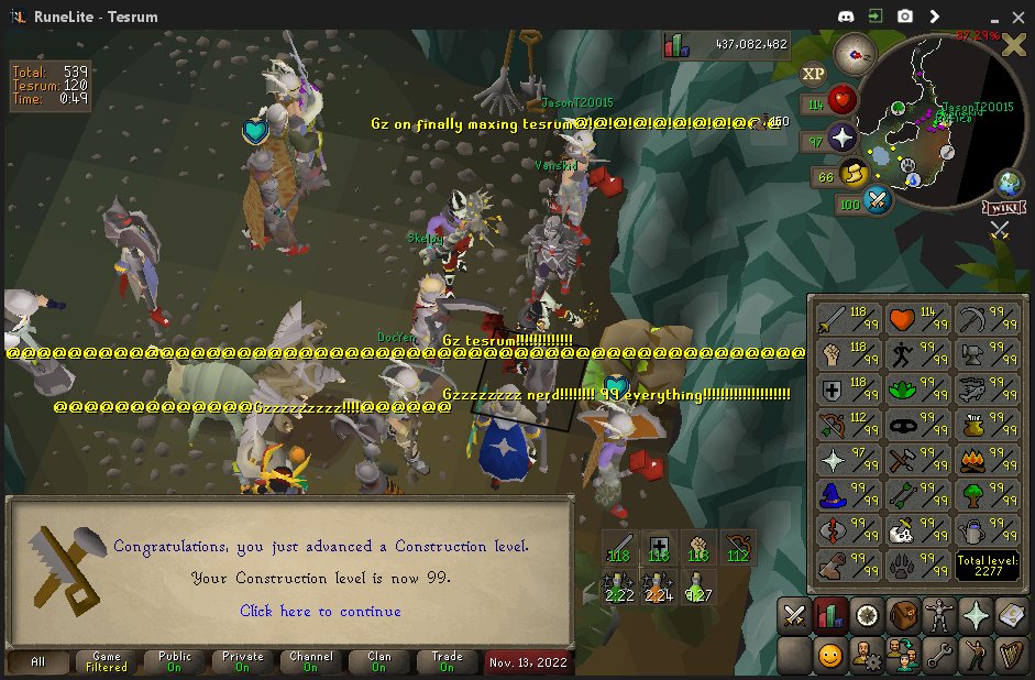 SteveBobSamuel's tweet photo. Maxed OSRS https://t.co/17pIeHId0i