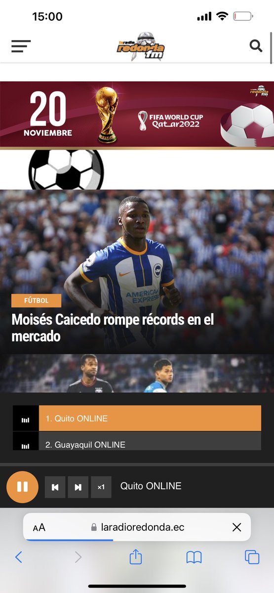 marcelito_mj's tweet photo. Escuchando la previa de la final de @LigaProEC entre #Barcelona y #Aucas por la @LaRadioRedonda online desde Santo Domingo, gran programa conducido por @camilin86 y @pablo_serrano88. #Domingodefinal https://t.co/cXEKxs07iD