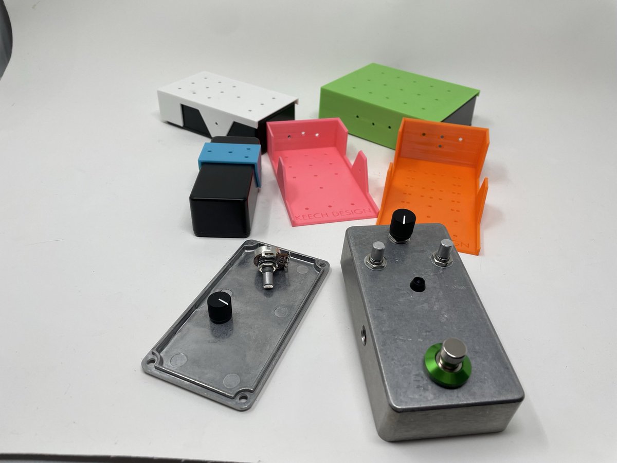 keech_design's tweet photo. Now that the weather is getting cold, and Twitter is chaos, I thought I’d post a plug for my side business. Create any layout you want, or tons of common guitar pedal kits with our 3D printed drilling guides! 

Check out all our jigs on https://t.co/gzA0pChkhd #diy #electronics https://t.co/WaVhHZLaHk