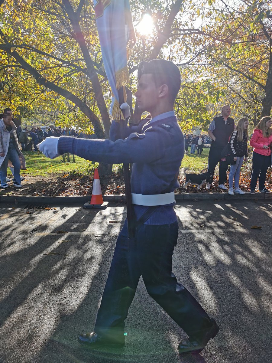 451SqnATC's tweet photo. The squadron did us so proud today on the Remembrance parade through Mary Stevens Park.

The band were exceptional, marching was on point and our new recruits did a great job on their first parade. https://t.co/QCke0TDKUu