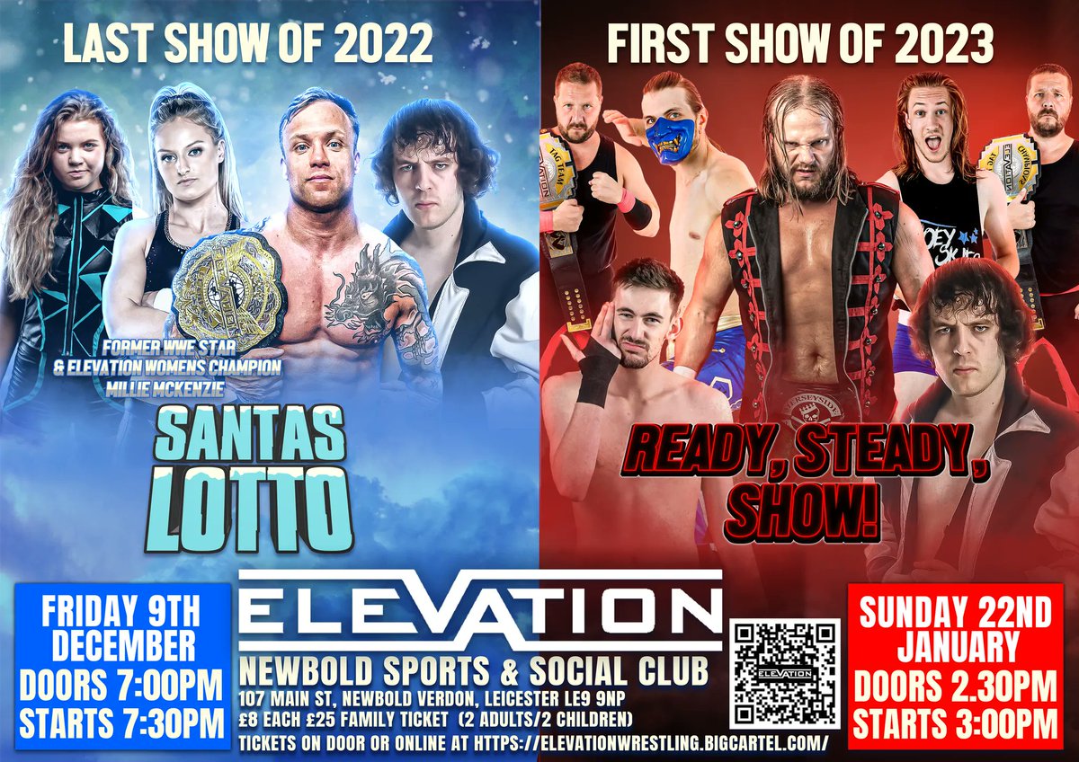 ElevationWrest's tweet photo. Thanks to everyone who joined us this afternoon! What an event

We can now announce our last show of 2022

FRIDAY DECEMBER 9TH
Newbold Verdon Sports &amp; Social Club
🚪 
7pm

🎟 
https://t.co/Gom1efmP3M

Return of Current Elevation Womens Champion
Millie McKenzie https://t.co/V1sX05EhPZ