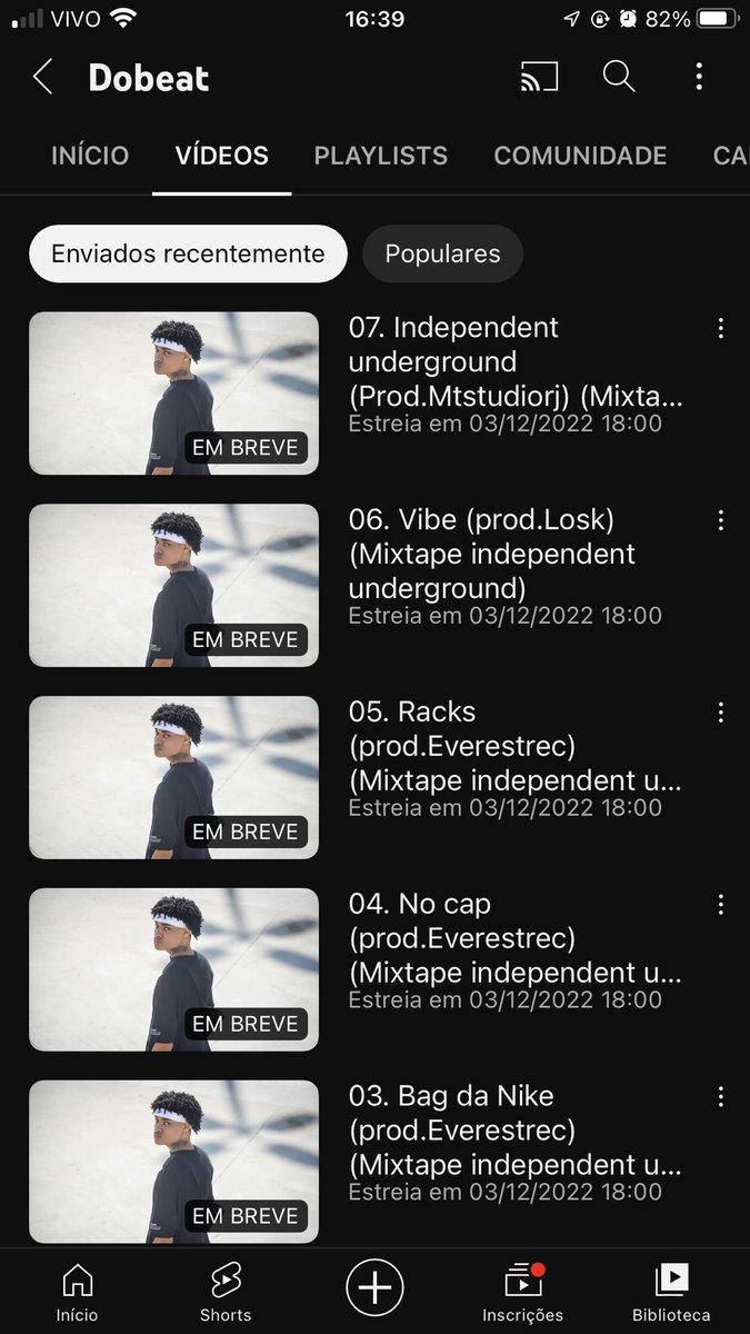Dobeatt's tweet photo. https://t.co/iKIgD2cOMs

Mixtape ”Independent Underground” está em modo estreia no YouTube. 03/12 ‼️‼️ https://t.co/yfkLyp0la9