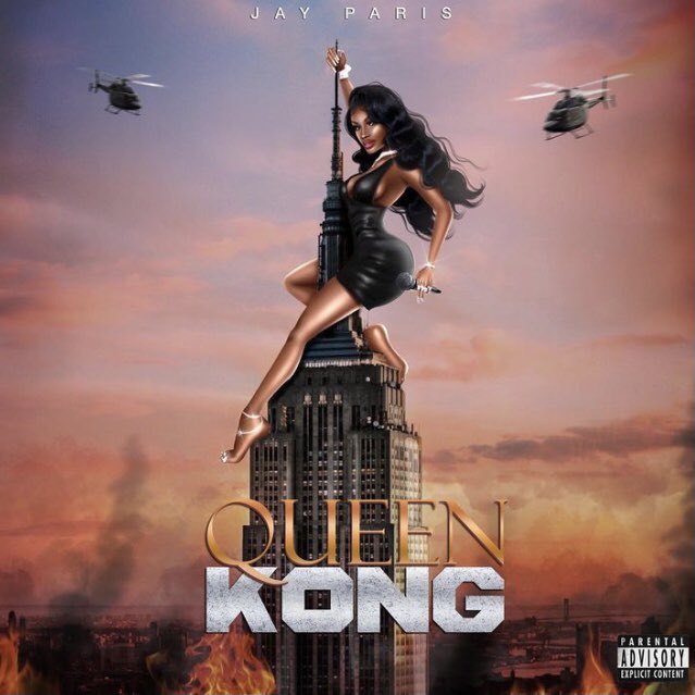 virtualdatpiff's tweet image. #jayparis post cover art and track list for her newest project #queenkong!