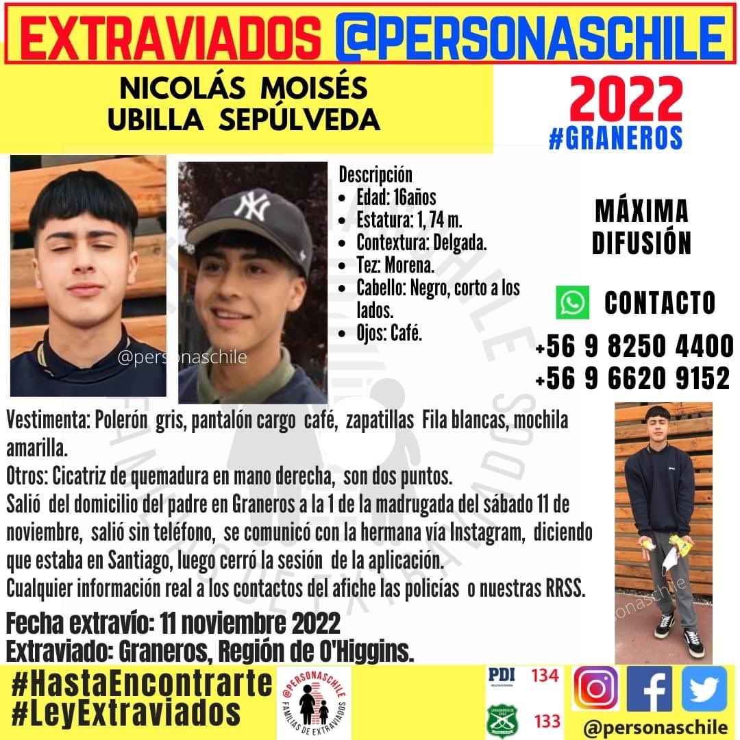 Personas Extraviadas 🇨🇱#LeyExtraviados tweet media