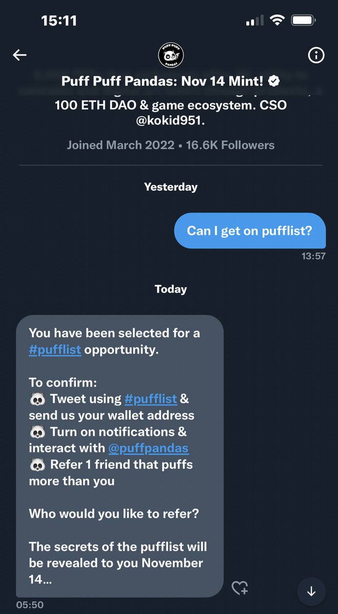 Happy_High_0's tweet photo. I made the #pufflist ! I’m so excited! @HappyHighSplash have you gotten in yet? https://t.co/E07wd3yk0d