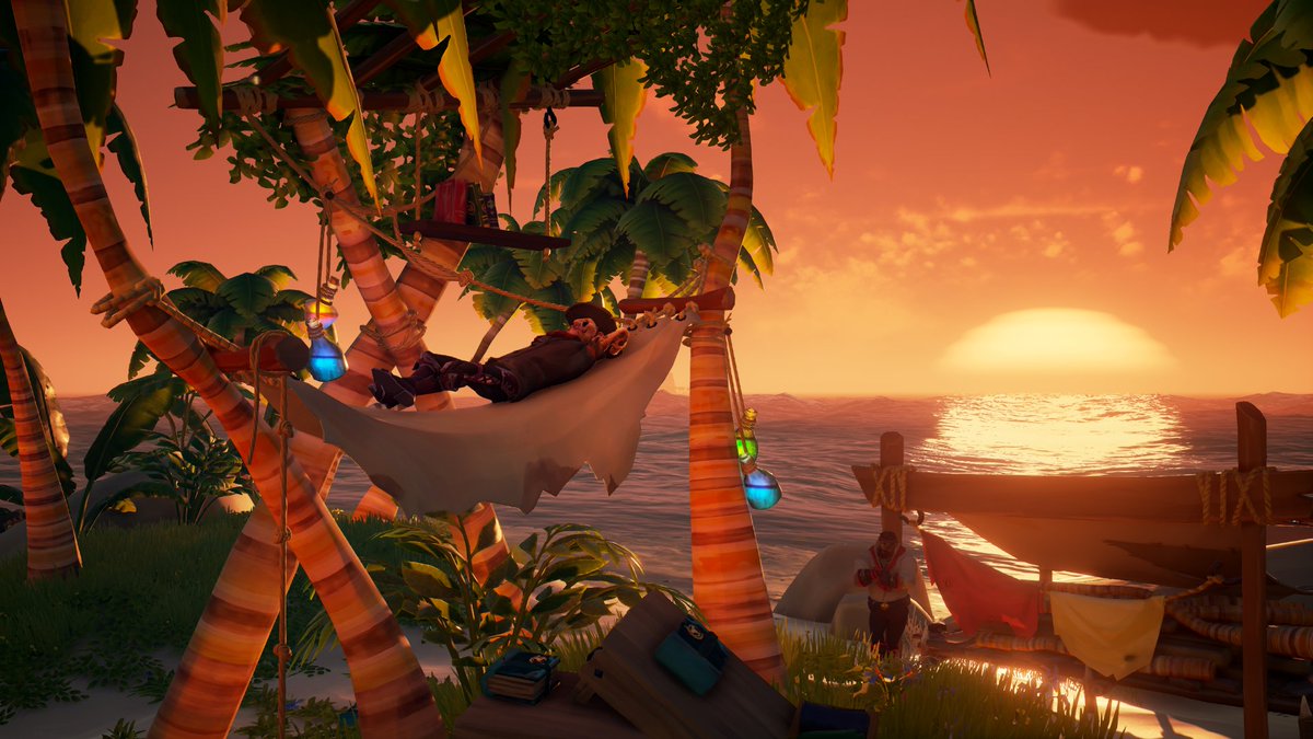 FoXiTo59's tweet photo. Who said a pirate couldn't rest ?
Title : Day Off
Theme : Sunset Scenes
#StyleOfThieves #SeaOfThieves @SeaOfThieves #SeaOfThievesCommunity #Sotshot #SoTGame #GoldenHour #Pirate #Pirates #Videogamephotography #XboxGaming #Xbox https://t.co/X3Zupqa40y