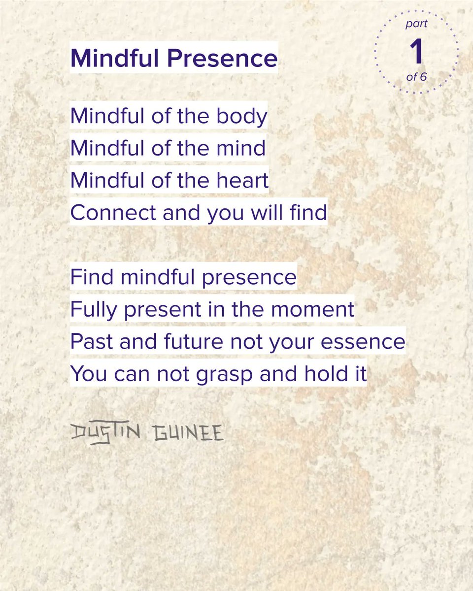 iamdustinguinee's tweet photo. All we have is this present moment right now
.
#MindfulPresence #MindfulBody #MindfulMind #MindfulHeart #FullyPresent #presence #dustinguinee #mindfulpoet #poem #poetry #poetrylover #poets #poet #spiritualpoetry #inspiration #motivation #love #life #quote #quotes https://t.co/5tD4PFcL3T