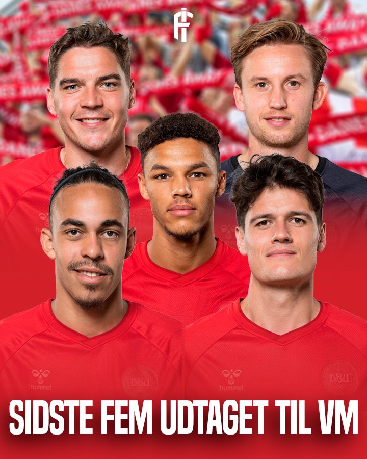 Frederik Rønnow, Alexander Bah, Christian Nørgaard, Robert Skov og Yussuf Poulsen er de sidste fem Kasper Hjulmand har udtaget til Danmarks VM trup!

Havde i udtaget de samme?

Billede: <a href="/fbbillederdk/">fodboldbilleder.dk</a>