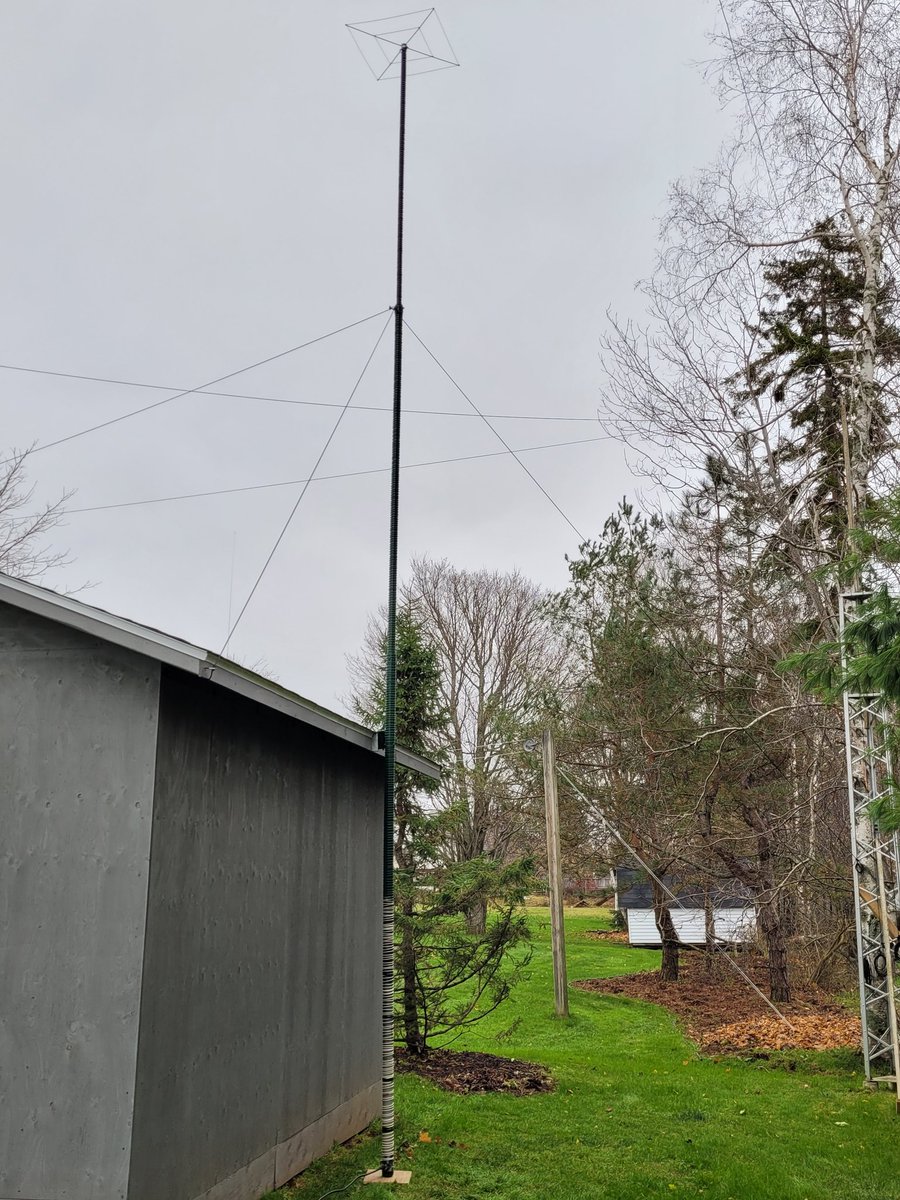 I got the vertical up, guyed  and coax run.  Buried 1/2 of the radials. Hope to finish and test it tomorrow.