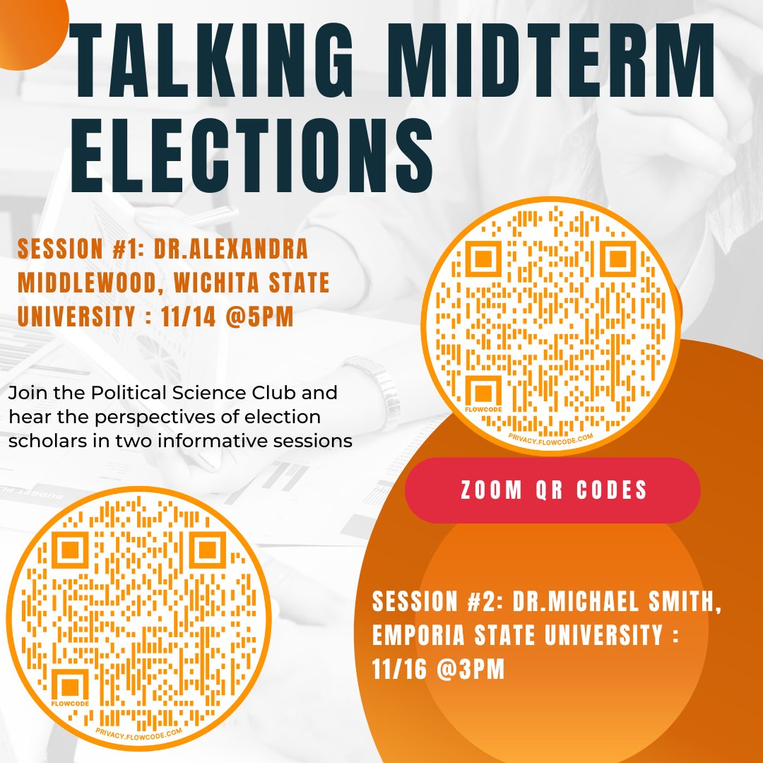 fhsupolisci1's tweet photo. Hope you all are having a nice #VeteransDay weekend. The #FHSU Political Science Club is hosting 2 panels talking about the #Midterms2022 and the potential consequences of the results. What do the results mean for #Kansas , the #UnitedStates , and the #World ? Join us and learn! https://t.co/PwoKp1xsB0