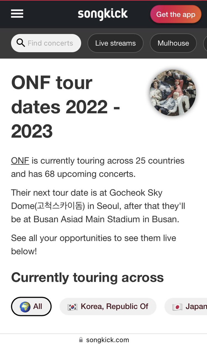 yutobra's tweet photo. [📰 13.11.22] WM, AMG????

O #ONF fará uma turnê de novembro de 2022 até agosto de 2023.

Serão 68 shows que acontecerão em estádios/domes e arenas por 25 países. Eles inclusive irão ao Busan Asiad Main Stadium em Busan, Coreia do Sul.

#온앤오프 https://t.co/IVv93hRHNM