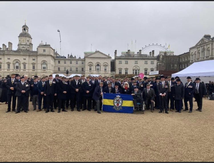 The PWRR Association at the end of the March past the Cenotaph on Horse Guards.