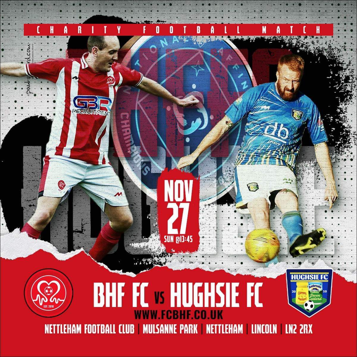 Next game ⚽️♥️
A big charity game
1st round of the National Charity Cup .
🏆 <a href="/NAffinityCup/">National Affinity Cup</a> Round 1
📅 27th November 
⏰ 1 45 pm 
⚽️ vs <a href="/HughsieFC/">Hughsie F.C</a> 
🏟 <a href="/NettlehamFC1/">NettlehamFC</a> 
<a href="/SADSUK/">SADS UK</a>