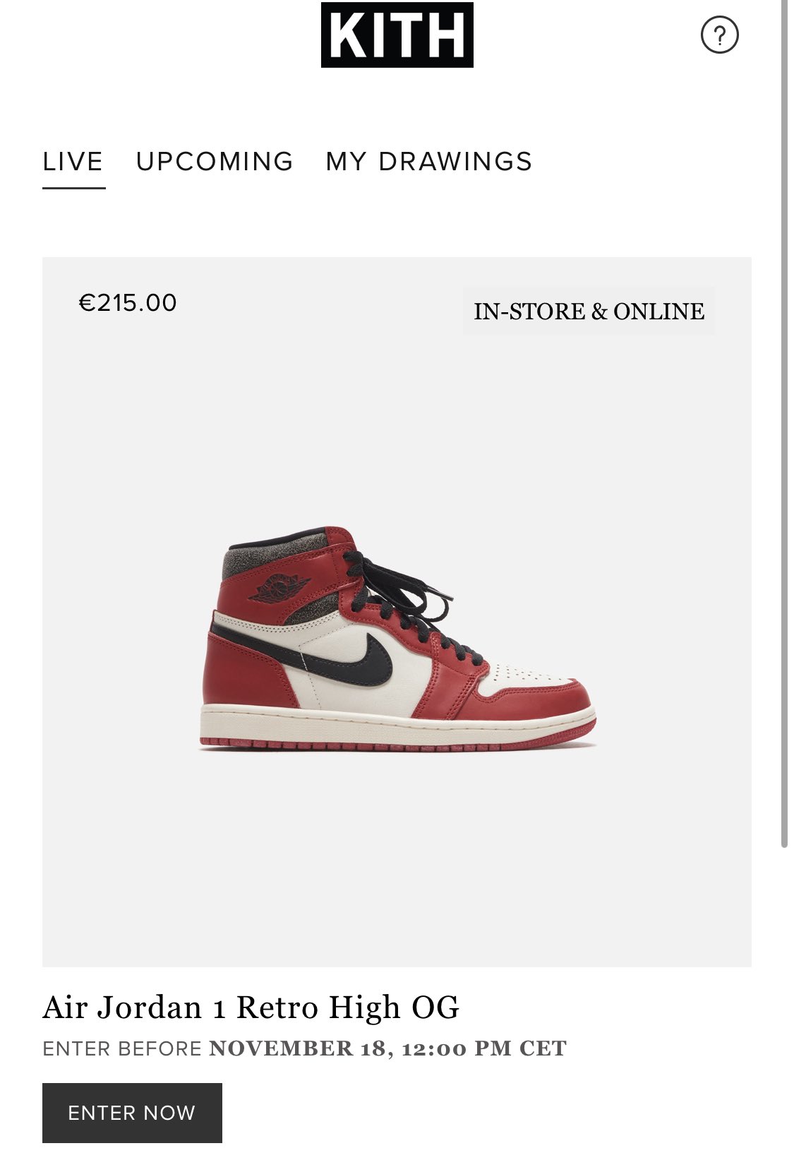 Sneakerologue on X: Raffle Air Jordan 1 High OG “Lost u0026 Found” sur l'appli  Kith ! https://t.co/bYEd7qqloz / X