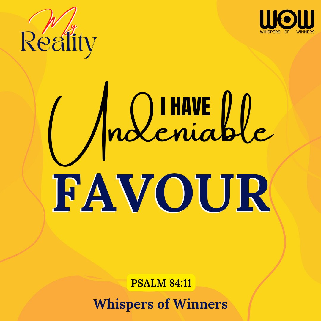 WinnersWhispers's tweet photo. Speak into the new week. Settle things in the spirit. Take delivery of your portion with positive declarations.

This week, I have undeniable favour, unsinkable faith, unspeakable joy &amp; unfathomable peace in Jesus name.

Type "Yes Lord" if this is your reality.
#WhispersofWinners https://t.co/G5IJHBrPpA