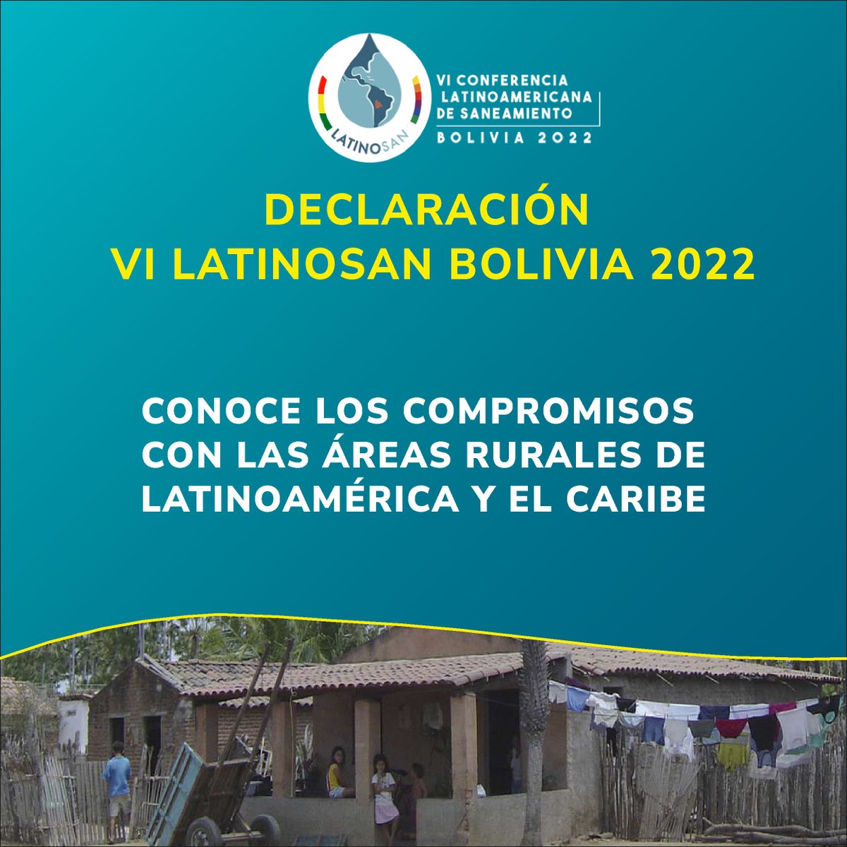 LatinWASH's tweet photo. Declaración LATINOSAN 2022:
Conoce los compromisos con las áreas rurales de Latinoamérica y el Caribe.
https://t.co/V4dyJnTOaN
#latinwash #washrural #ocsas #aguaysaneamientorural #colsar #gestioncomunitaria #notiwash https://t.co/DQ7qCnyI7v