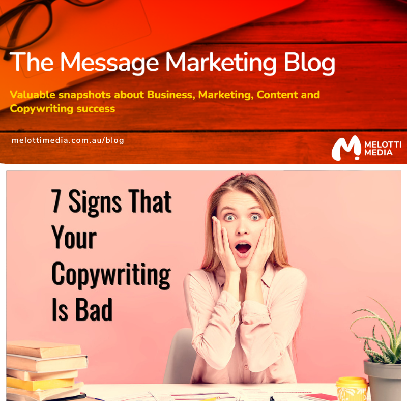 melottimedia's tweet photo. Here are the 7 main signs that your copywriting is failing you and what to do about it.
Let us know if you pass the checklist!
https://t.co/yL4xvzKEwN
#copywriting #qualitycopywriting https://t.co/R8YHHutca6