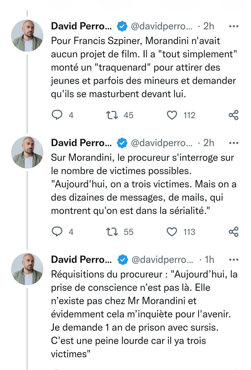 <a href="/Cyrilhanouna/">Cyril Hanouna</a> Au faites on attend toujours l'émission sur ton collègue <a href="/morandini_live/">Morandini Live</a> accusé de corruption de mineurs
C'est ton crédo d'habitude la pédophilie !
Ah mais zut ton maître #Bolloré ne veut pas qu'on parle de son présentateur #CNEWS ,on s'en fout des gosses tant qu'il fait audience