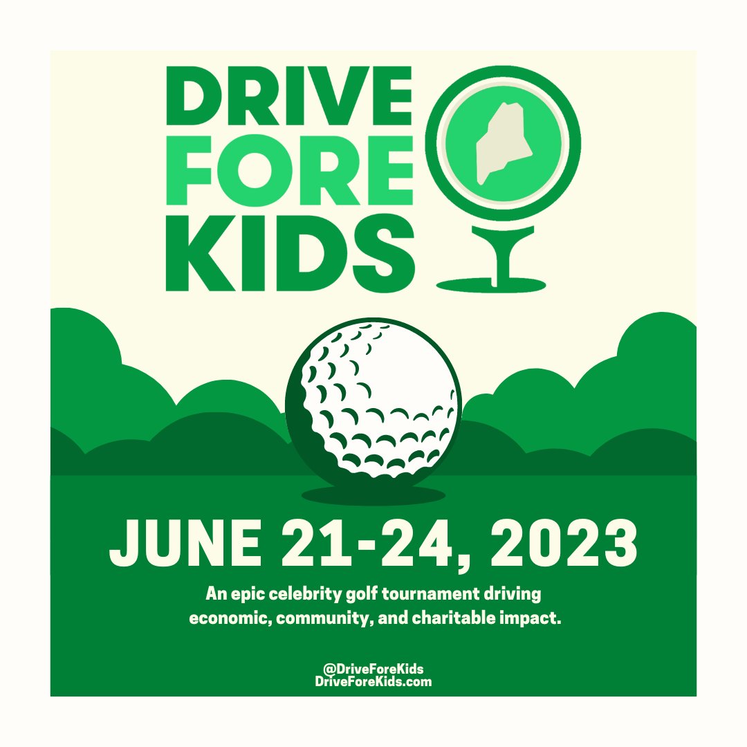 driveforekids's tweet photo. Exciting news for golfers and fans of the sport: Maine will host its first celebrity invitational golf tournament this June! Follow us to learn more about our participants, how to buy tickets etc. #DriveForeKids #D4K #Golf #Maine https://t.co/9qwllXNsGa