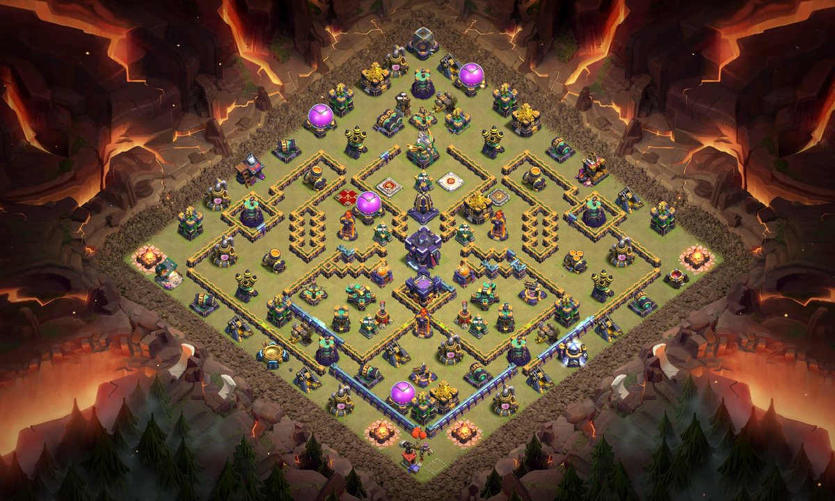 Th 15 legend/war base, recommended cc are ice golems.
It did well in a few competitive matches and also in legend.
I hope you will get some nice defence's with it.
link.clashofclans.com/en?action=Open…