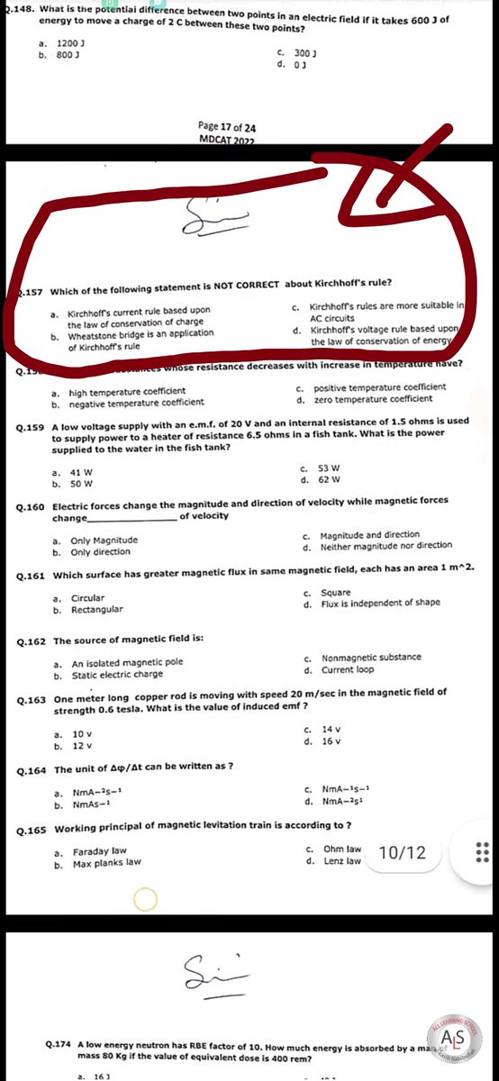 zain_micro's tweet photo. In pmc slaybus there is nothing mention about kirchhofs rule 
Then why mcq was included from this topic 
#mdcat2022
#MDCAToutofTopicMcqs https://t.co/MQAjCC4y8V