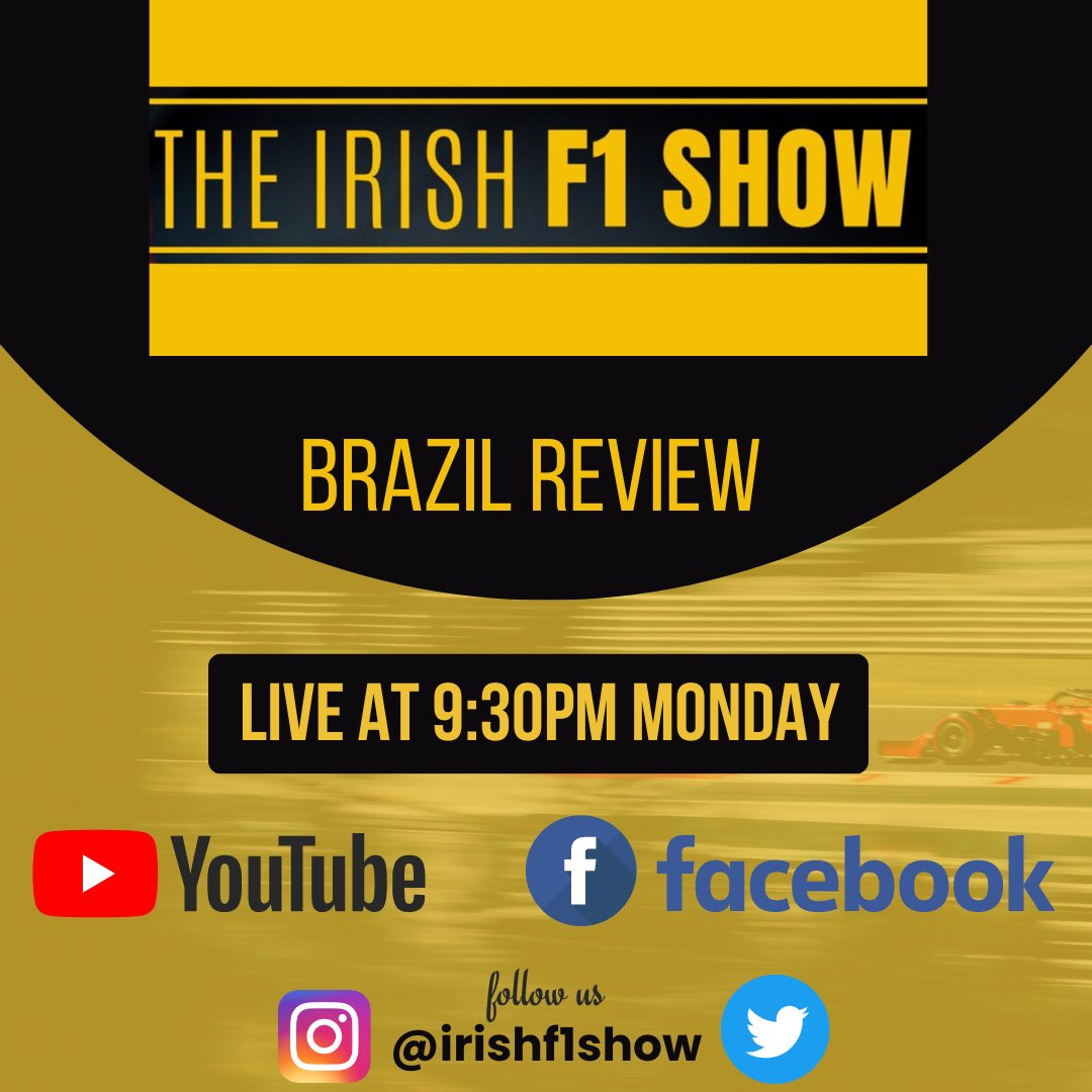 Drop in tomorrow night or follow the podcast on Spotify, Apple or wherever you get your podcasts as we post the show on the audio platforms within an hour after the live show!

You can do all of that here: linktr.ee/irishf1show