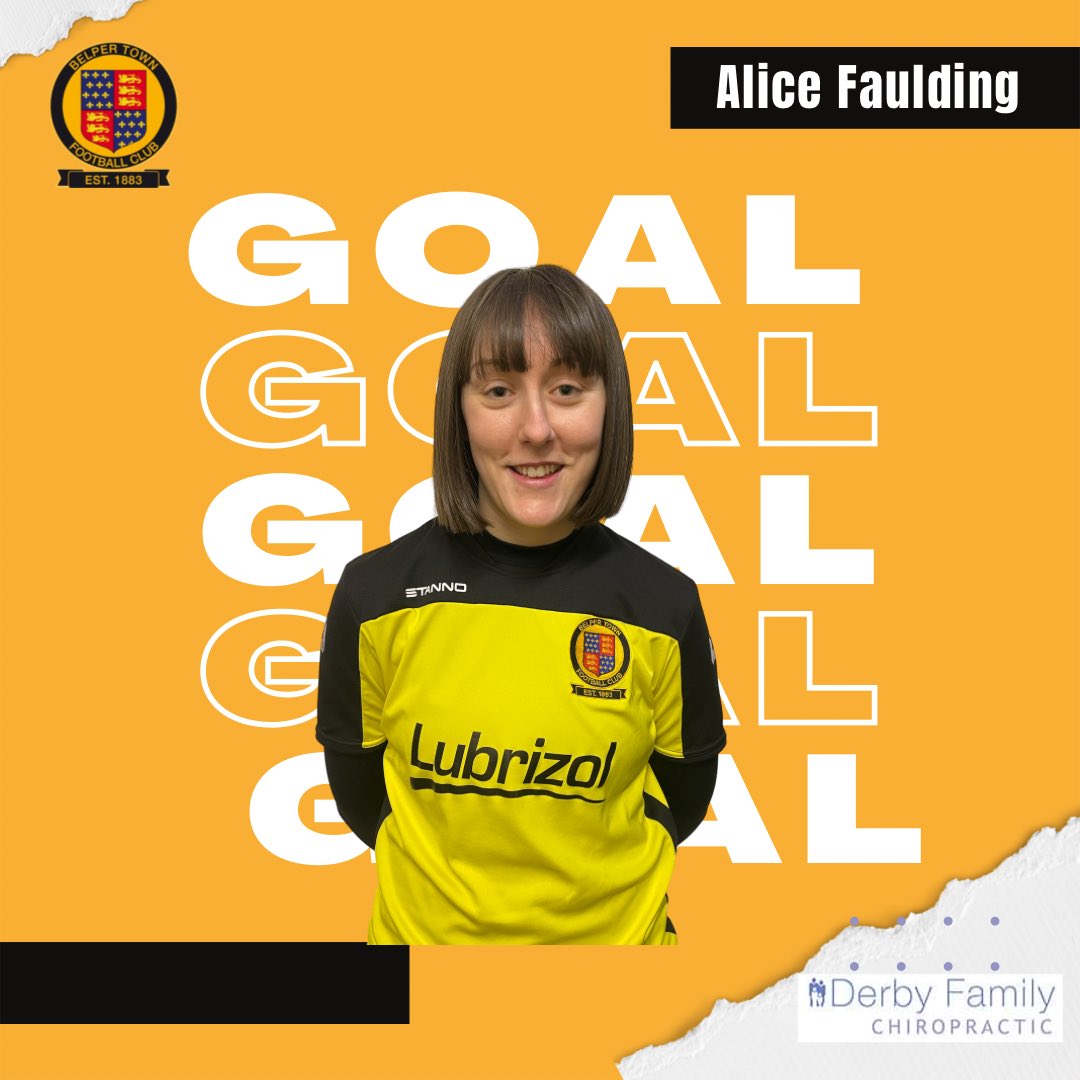 BelperTownLFC's tweet photo. Another game and another trip to the scoresheet for the Oakwood assassin Alice Faulding.
Alice is sponsored by Derby Family Chiropractic.
🖤💛
#belpertownladies #ladiesfootball #womensfootball #nailers #goalscorer #belper #BTLFC https://t.co/eR1GHUFjBV