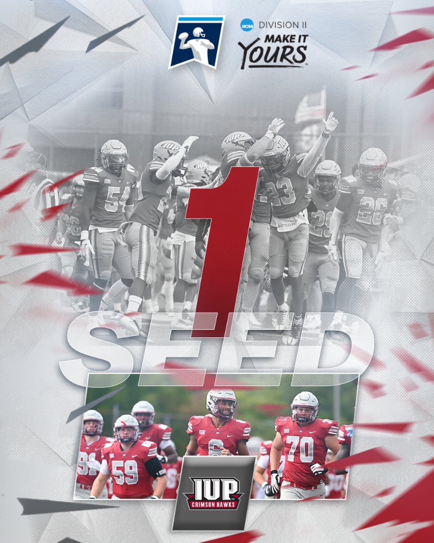 Representing Super-Region 1 as the No. 1 seed, <a href="/IUPfootball/">IUP Football</a>!

#D2FB | #MakeItYours