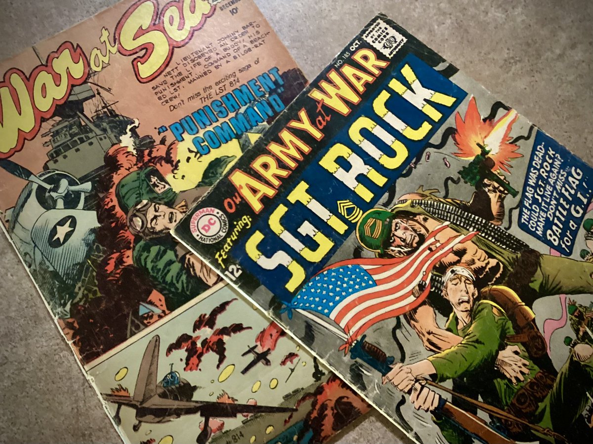 lisathegeekmom's tweet photo. #Read
These old comics are in pretty bad shape.
It means they were read, likely more than once, maybe under the covers past bedtime with a flashlight, or stuffed in a backpack to carry to a treehouse or school.
As they should be
#sgtrock #waratsea #dccomics #charltoncomicsgroup https://t.co/atWqB8PuwD