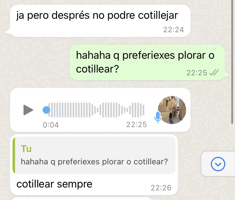 jo: deixa’l d seguir 
ella: