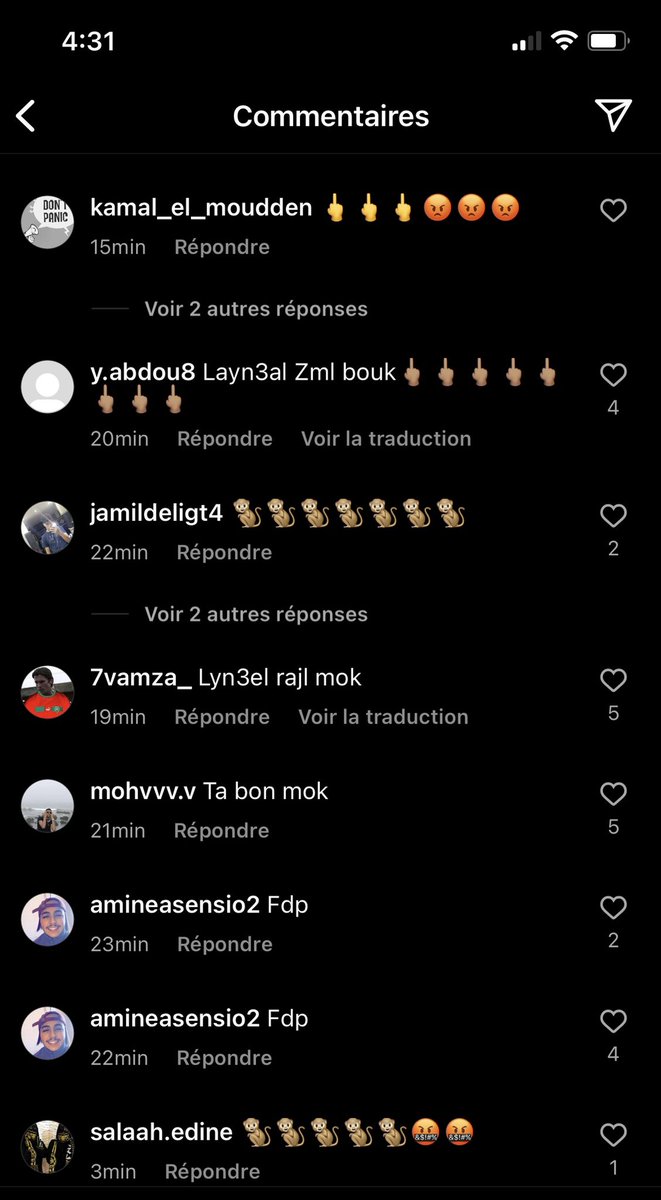 Footballogue's tweet photo. Les commentaires sous le dernier post Instagram d’Axel Disasi…🤮 https://t.co/6azB1cp4dZ
