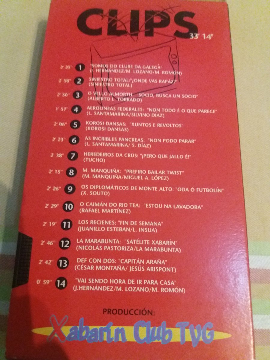 limiator's tweet photo. Xoias que aparecen facendo limpeza! Video VHS "A cantar con #Xabarín"(1995) da @TVGalicia (@HeredeirosDC @Siniestro_Total #OsDiplomáticos #DefconDos #LaMarabunta #KorosiDansas e outros...) #XabarínClub @tvg_infantil_xa @SPazosVidal https://t.co/FqLdJFhSH1
