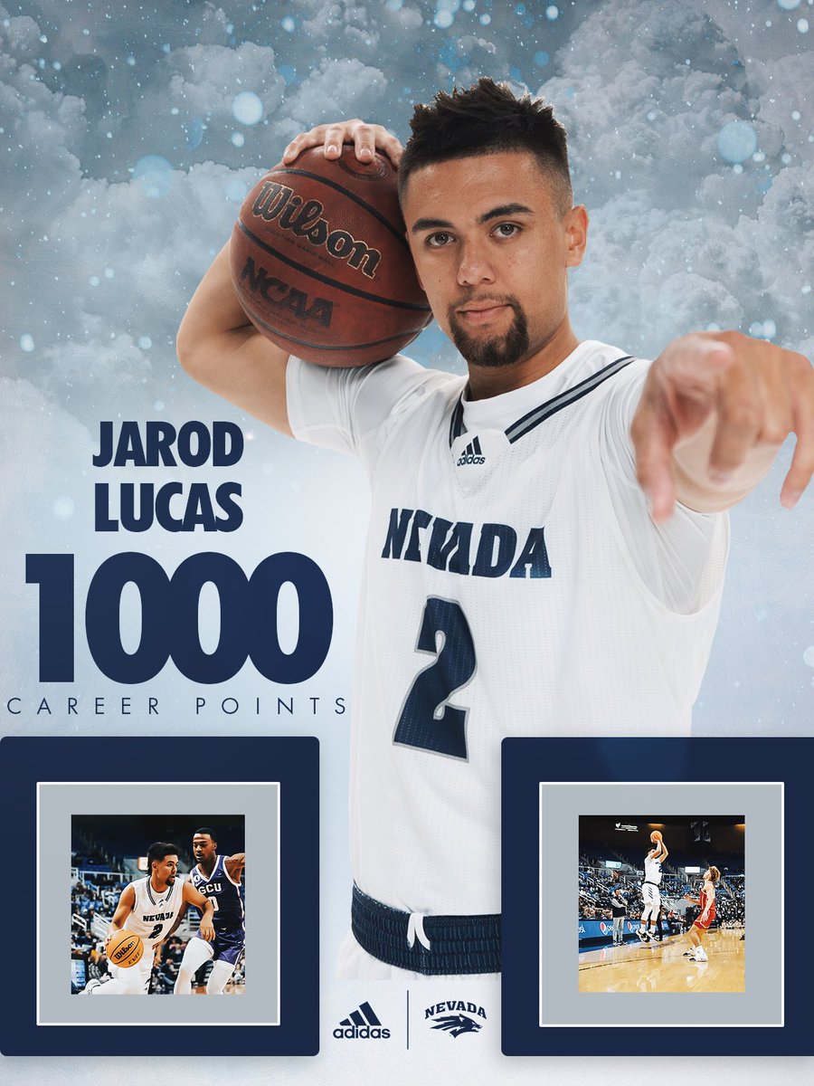 NevadaHoops's tweet photo. Congrats to @jarodlucash for surpassing the 1,000-point scoring mark for his career in yesterday’s win!

#BattleBorn // #PackParty https://t.co/TZesX5jaZ1