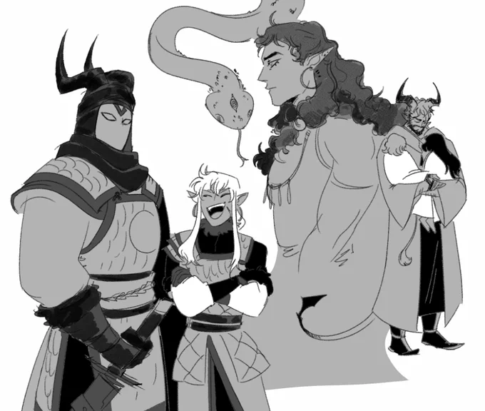 Long time no oc feat tiefling and elves 