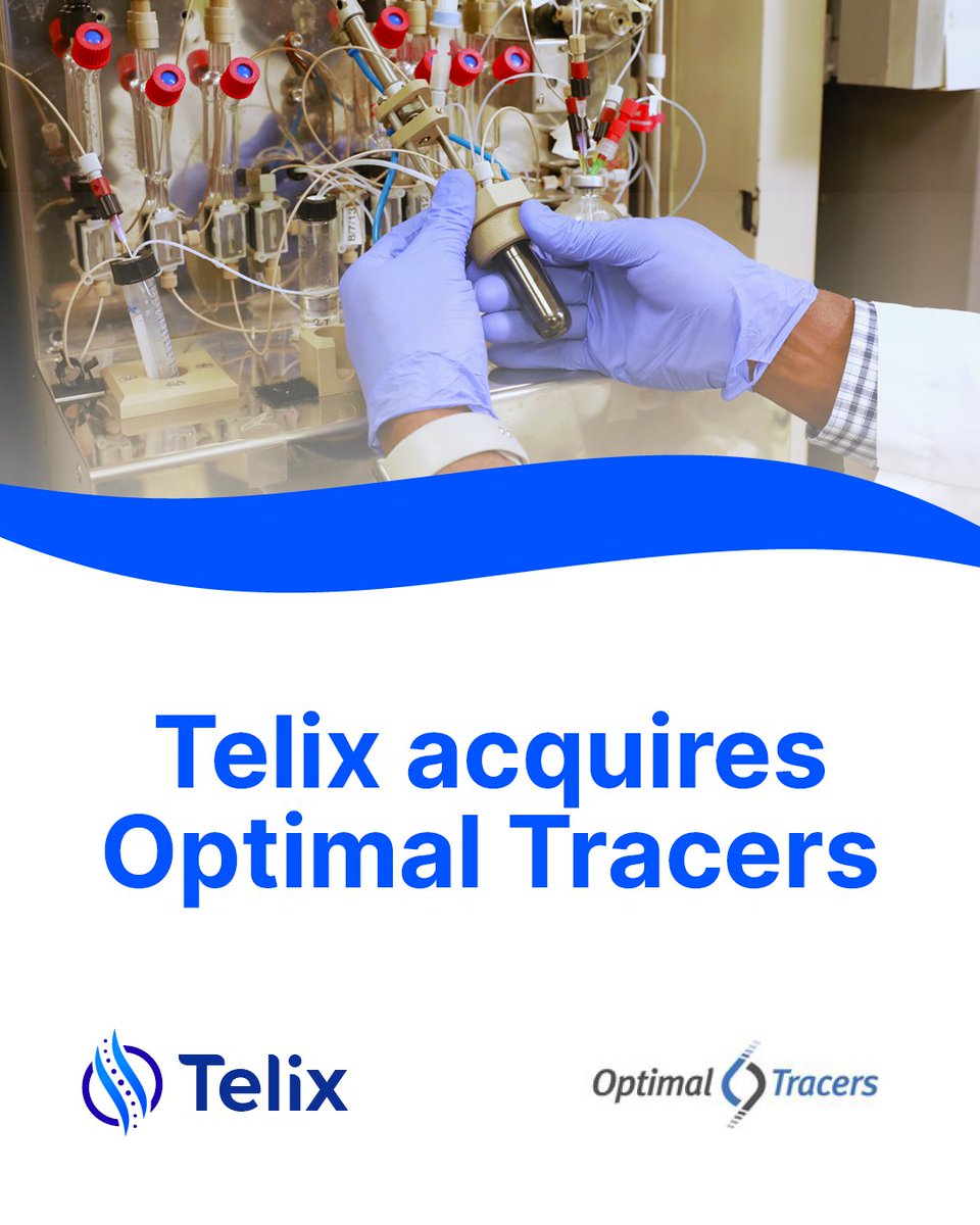 TelixPharma's tweet photo. Telix has acquired Optimal Tracers, a Sacramento-based radiochemistry development business providing radiochemistry process development services and research tracers for use in clinical trials. 

We look forward to welcoming OT into the Telix family!

https://t.co/P9lAzMr2X4 https://t.co/aC1GGvlv1a